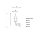 Victorian globe wall light in cast iron with decorative arm 0.59m (H243)