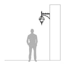 Victorian downturned globe wall light in cast iron 0.7m (H245)