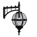 Victorian downturned globe wall light in cast iron 0.7m (H245)