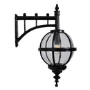 Victorian downturned globe wall light in cast iron 0.7m (H245)