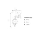 Victorian downturned globe wall light 0.59m (H246)