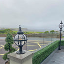 Victorian globe pier light in cast iron 0.79m in height for flat pier caps.