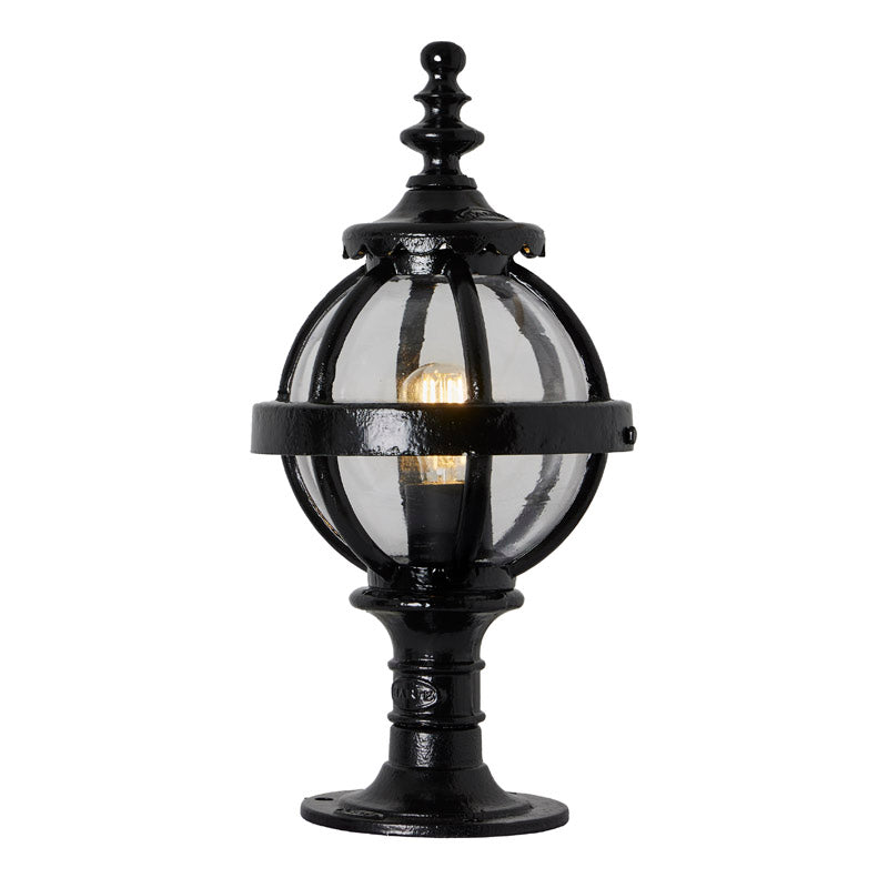 Victorian globe pier light in cast iron for flat pier caps 0.48m (H252)