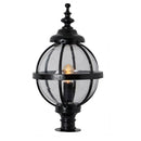 Victorian globe pier light in cast iron for narrow pier caps 0.71m (H253)