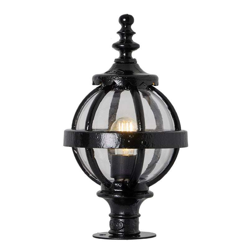 Victorian globe pier light in cast iron for narrow pier caps 0.42m (H254)