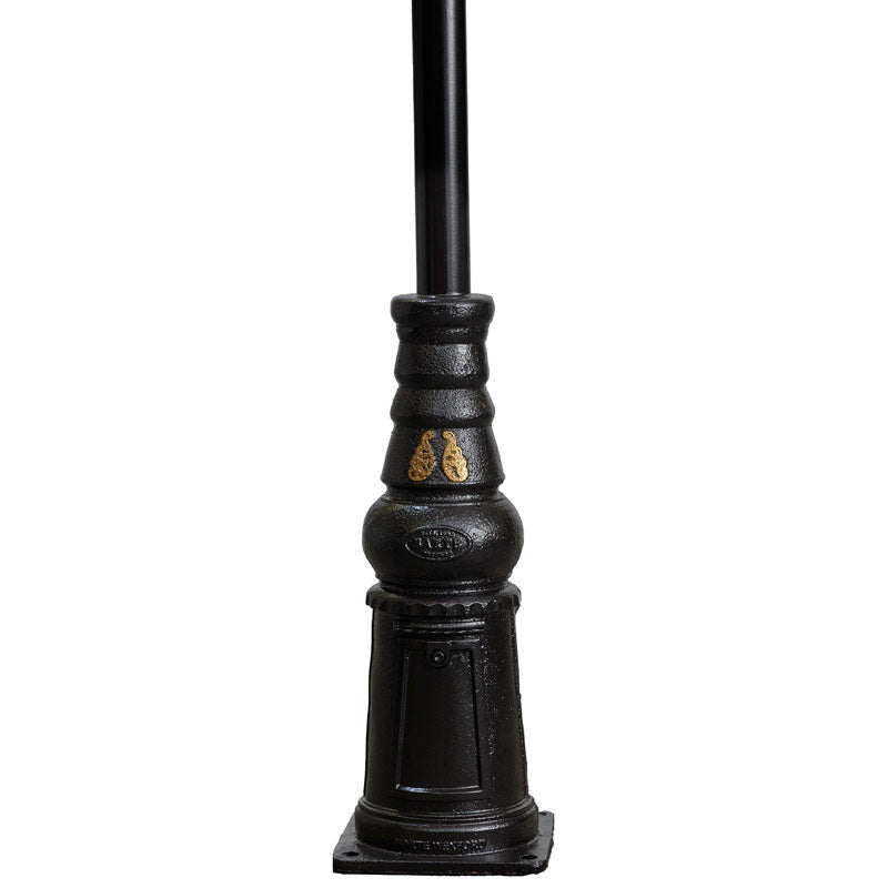Victorian style globe lamp post in cast iron 3m (H2801)