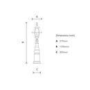 Victorian style globe pedestal light in cast iron 1.59m (H2813)