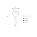 Copper railway style pedestal light in cast iron 1.21m (H308C)