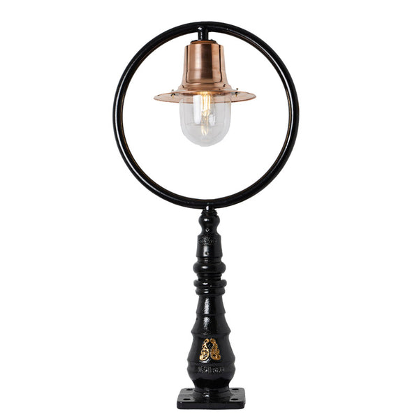 Copper railway style pedestal light in cast iron 1.21m (H308C)
