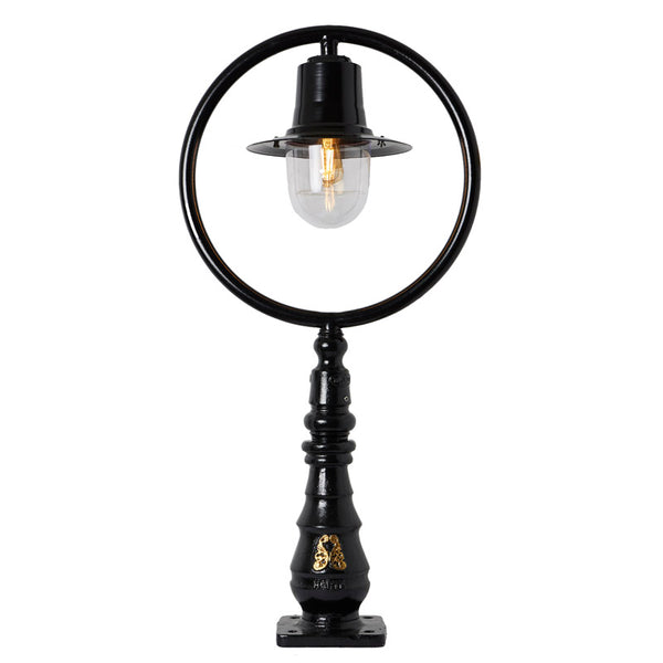 Classic railway style pedestal light in cast iron and steel 1.21m (H308)