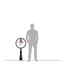 Copper railway style pedestal light in cast iron 1.21m (H308C)