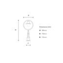 Copper railway style pedestal light in cast iron 0.75m (H309C)