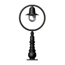 Classic railway style pedestal light in cast iron and steel 0.75m (H309)
