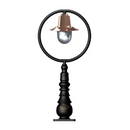 Copper railway style pedestal light in cast iron 0.75m (H309C)