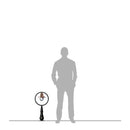 Copper railway style pedestal light in cast iron 0.75m (H309C)