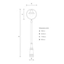 Classic railway style lamp post in cast iron and steel 3.65m (H311)