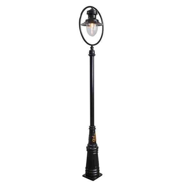 Classic railway style lamp post in cast iron and steel 3.65m (H311)