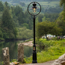 Classic railway style lamp post in cast iron and steel 3.65m in height.