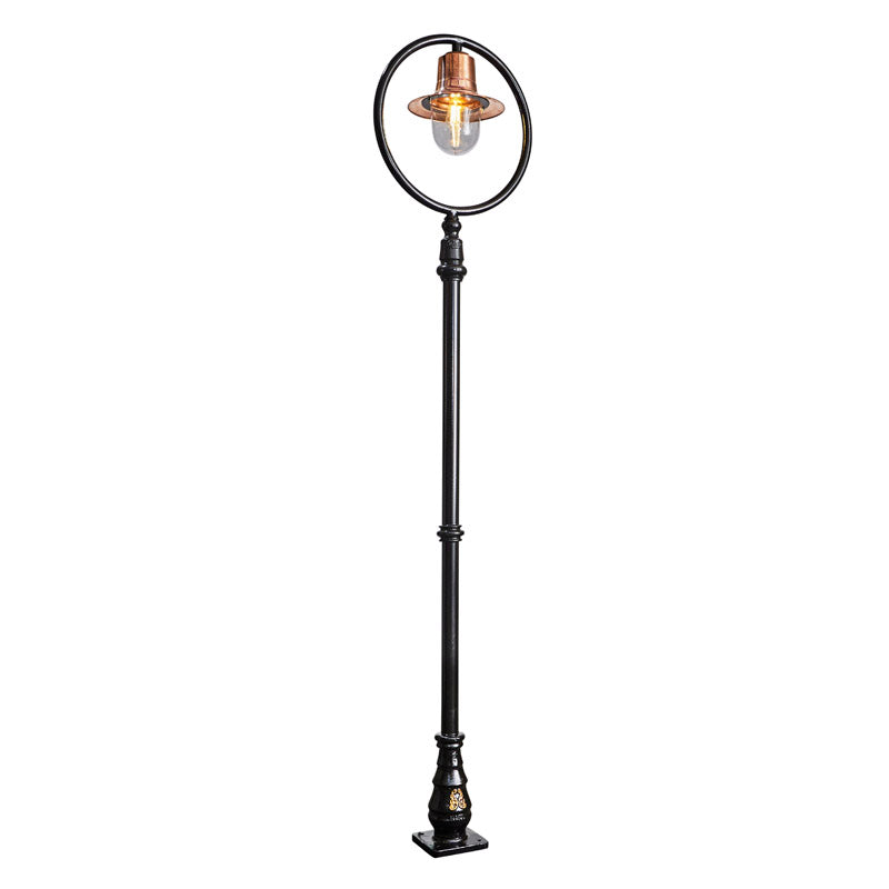 Copper railway style lamp post in cast iron and steel 2.73m (H316C)