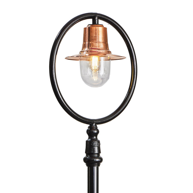 Copper railway style lamp post in cast iron and steel 2.73m (H316C)