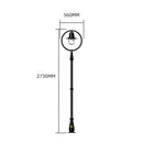 Classic railway style lamp post in cast iron and steel 2.73m in height.
