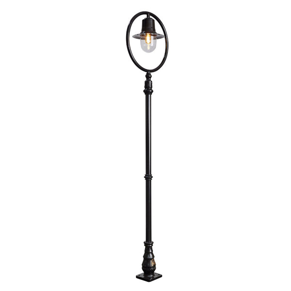 Classic railway style lamp post in cast iron and steel 2.73m (H316)