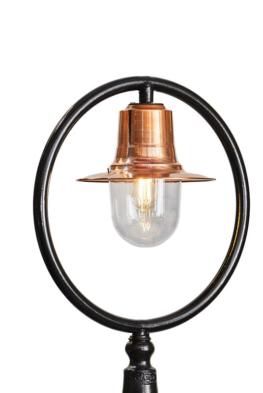 Copper railway style lamp post in cast iron and steel 2.43m (H317C)