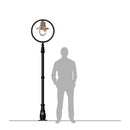 Copper railway style lamp post in cast iron and steel 2.43m (H317C)