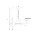 Classic railway hanging light with chain 0.53m (H321)