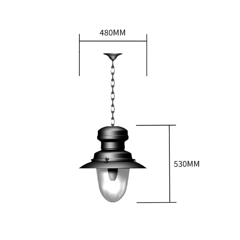 Classic railway hanging light with chain 0.53m (H321)