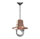 Copper railway style hanging light with chain 0.33m (H322C)