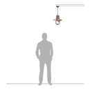 Copper railway style hanging light with chain 0.33m (H322C)