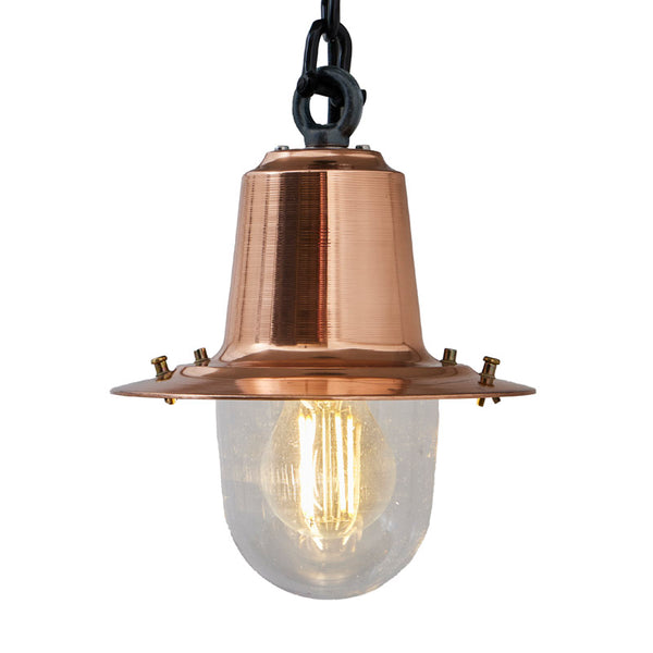 Copper railway style hanging light with chain 0.21m (H323C)
