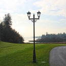 Victorian style large double headed lamp post 3.3m (H032)