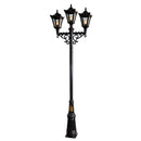 Victorian style large triple headed lamp post 3.5m (H033)