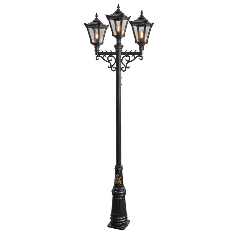 Victorian style large triple headed lamp post 3.5m (H033)