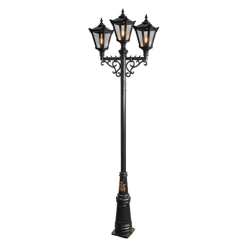 Victorian style large triple headed lamp post 3.5m (H033)