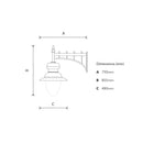 Large classical railway style wall light 0.8m (H340)