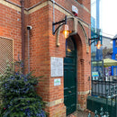 Copper railway style wall light in cast iron and steel 0.62m (H341C)