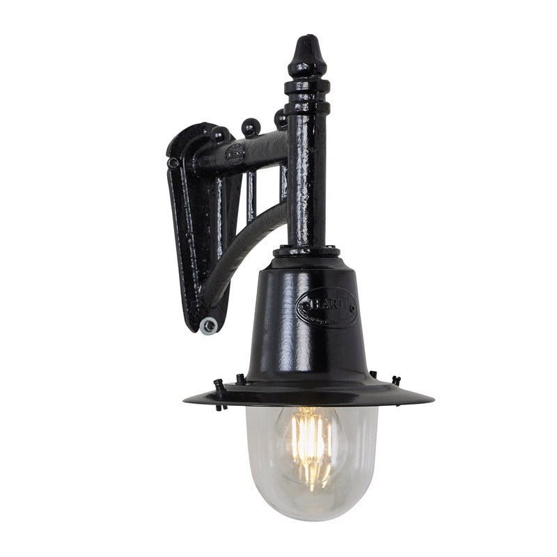 Classic railway style wall light in cast iron and steel 0.37m (H343)