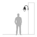 Vintage tear drop wall light in galvanised steel 0.46m in height.