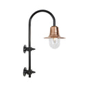 Vintage tear drop wall light in copper and steel 0.91m (H346C)