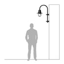 Vintage tear drop wall light in galvanised steel 0.91m in height.