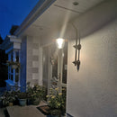 Vintage tear drop wall light in galvanised steel 0.91m in height.