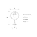 Classic railway style pier light for flat pier caps 0.89m (H351)