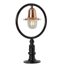Copper railway style pier light for flat pier caps 0.59m (H352C)