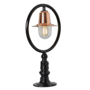 Copper railway style pier light for flat pier caps 0.59m (H352C)
