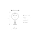 Classic railway style pier light for flat pier caps 0.59m (H352)