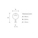 Classic railway style pier light for narrow pier caps 0.52m (H354)