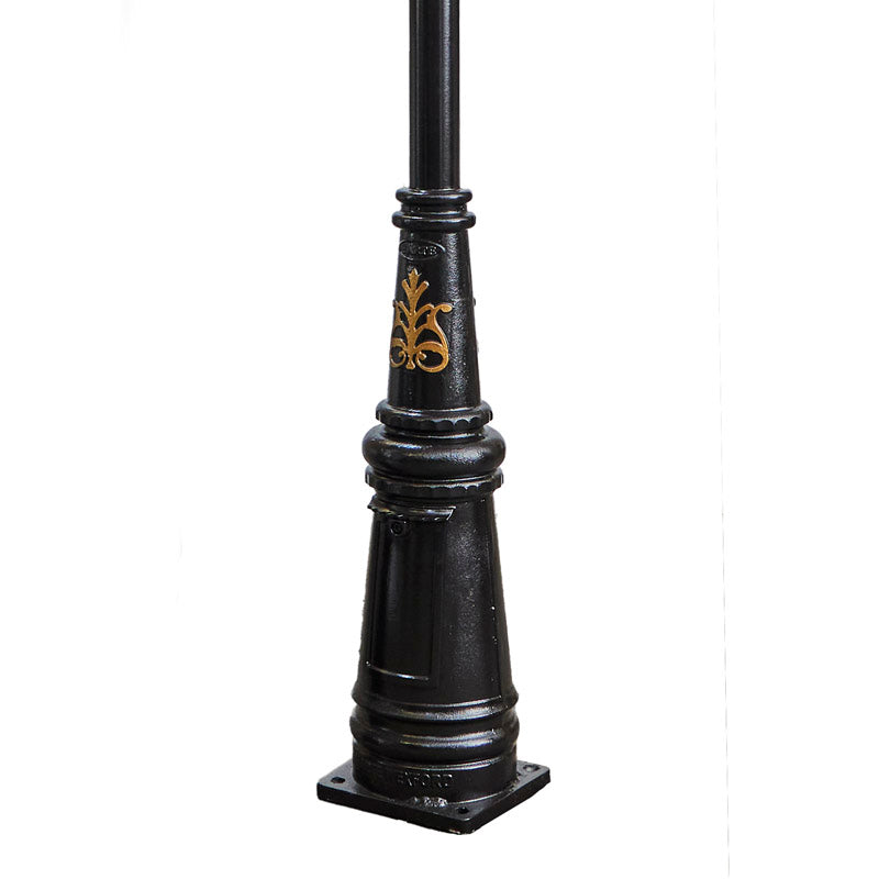 Georgian style lamp post in cast iron and steel 3.5m (H401)